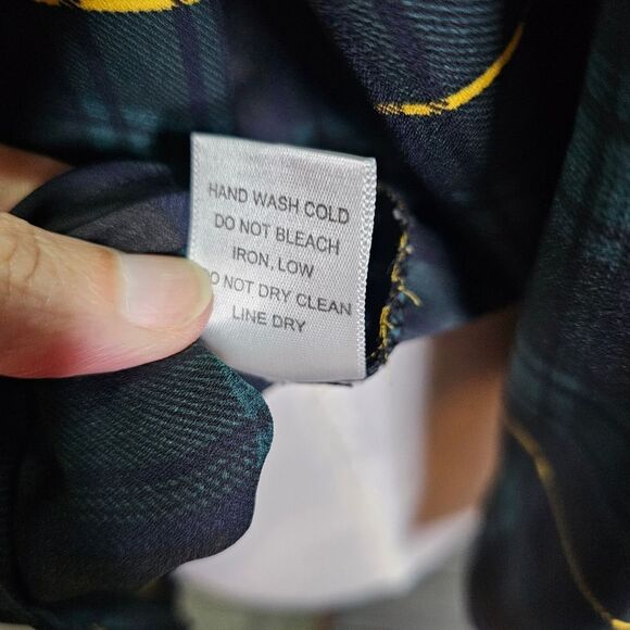 Alice Blue For Stitch Fix Green Plaid Button Front Blouse Size Small - Picture 7 of 8